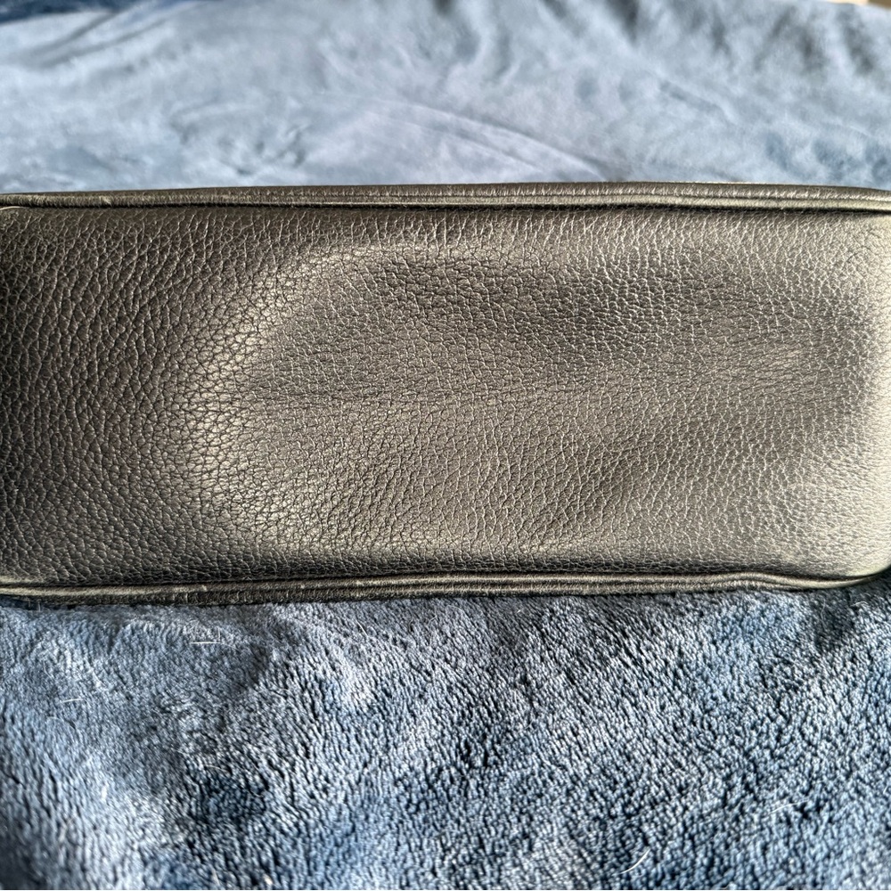 kate spade Vintage Black Leather Shoulder Bag with Gold Zipper - Picture 3 of 7